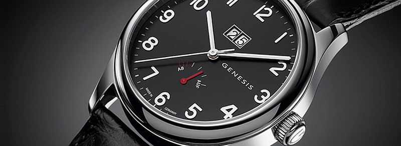 Genesis Armbanduhr mit Gangreserve und Panoramadatum