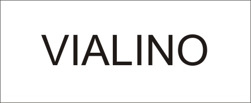 Der Name VIALINO - ausgeschrieben in Druckbuchstaben