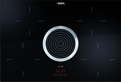 Foto des Kochfeldes BORA Basic mit vier Kochzonen und einer mittigen Absaugung