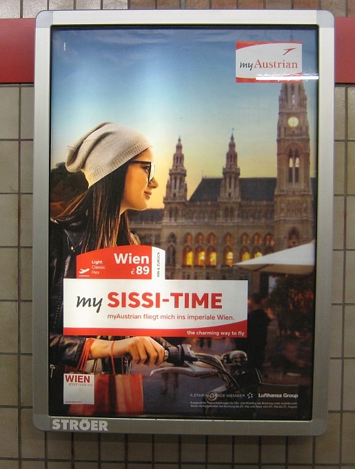 My Sissi-Time Plakatwerbung Wien mit missverständlichem Namen