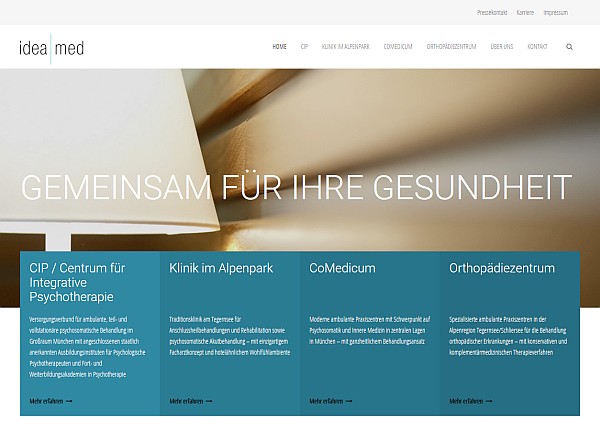 Struktur der Ideamed Gesundheitsgruppe