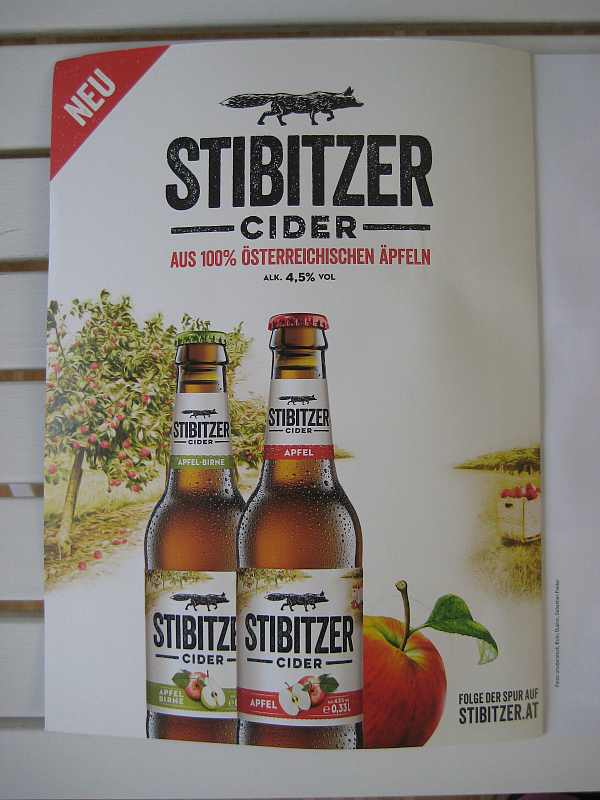 Charmanter Produktname für Apfelwein aus Österreich: Stibitzer 