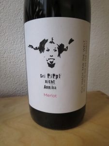 Wein Annika Pippi Merlot - Etikett